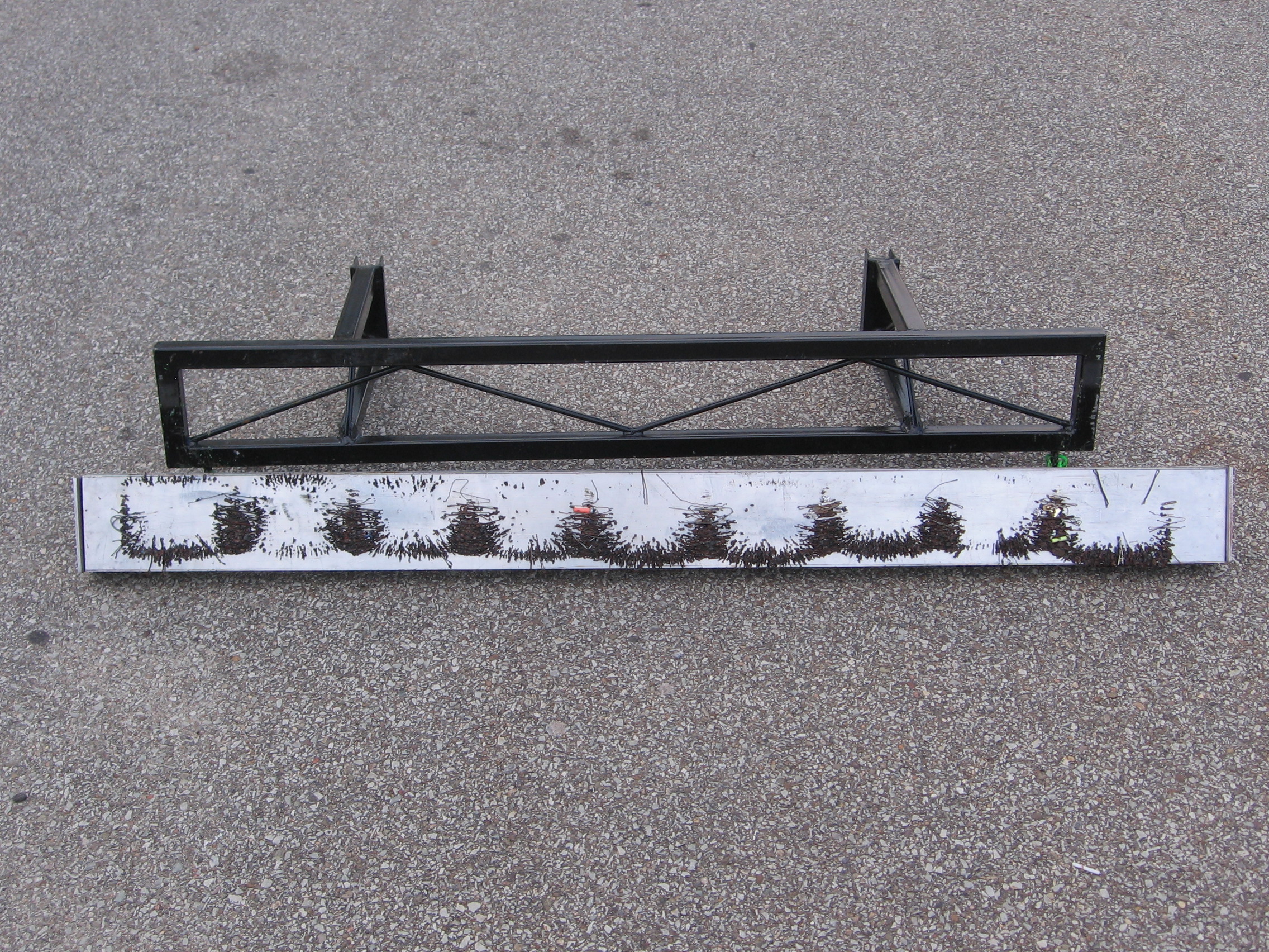We use large, strong magnets to remove spikes, pins and other dangerous metals.