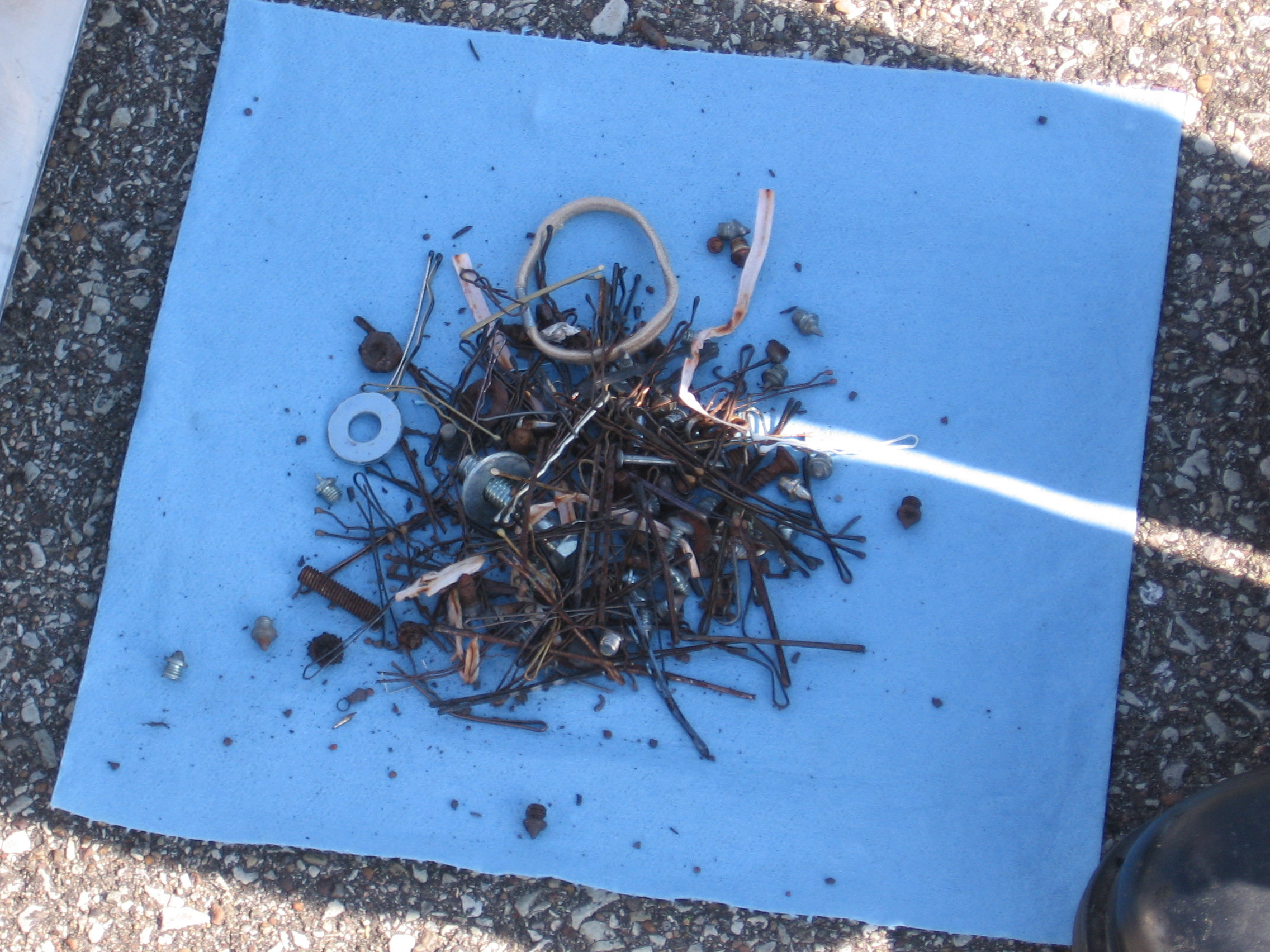 The amount of metal removed from a turf field can be quite amazing.